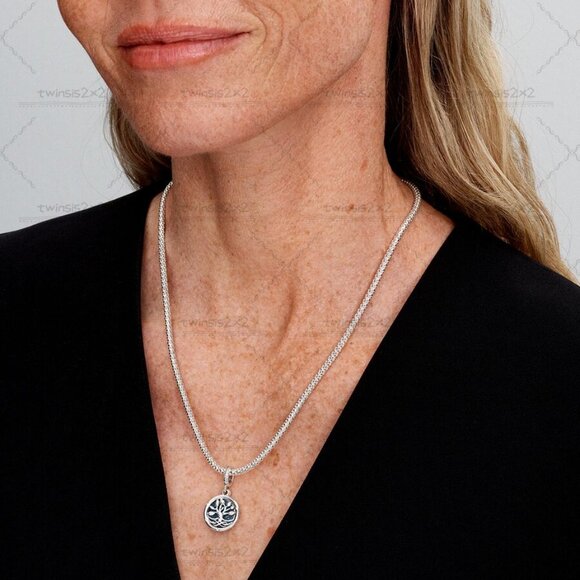 Pandora Glow-in-the-dark Infinity Tree Double Dangle Charm - Picture 2 of 2